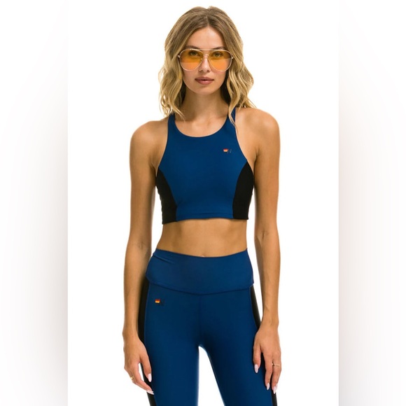 Aviator Nation Tops - Aviator Nation Color Block Racer Sports Bra
